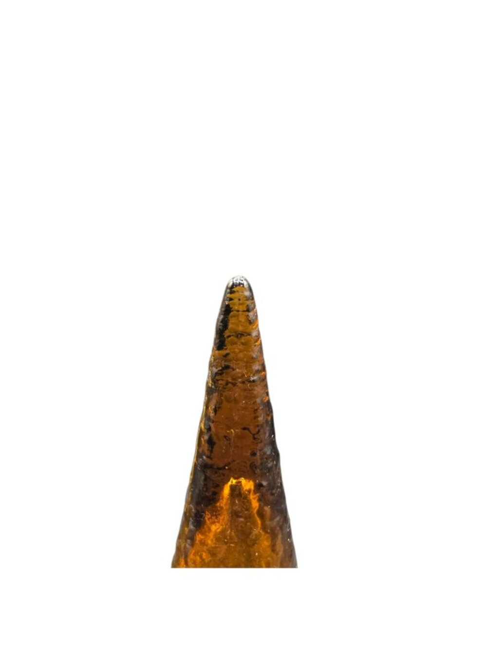 Vintage Florentine Empoli Amber Glass Decanter Flame Stopper Italy - Picture 8 of 11